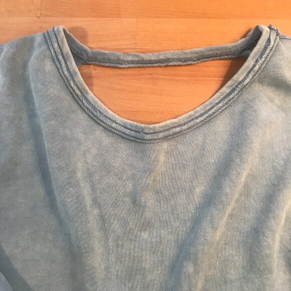 Free People See You Tonight Pullover Sweatshirt Twist Open Back Terry Cotton M - Picture 5 of 9